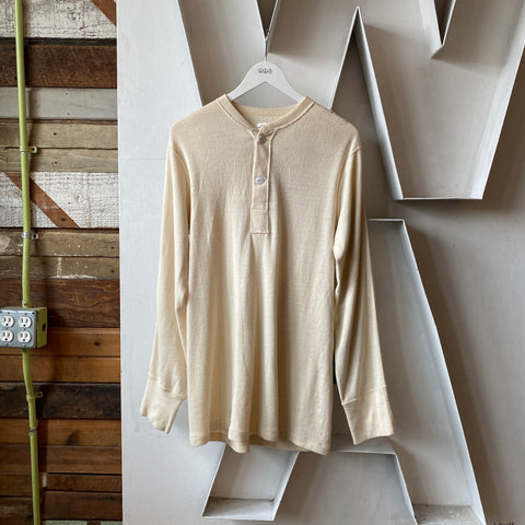 70’s Military Wool Henley - Medium