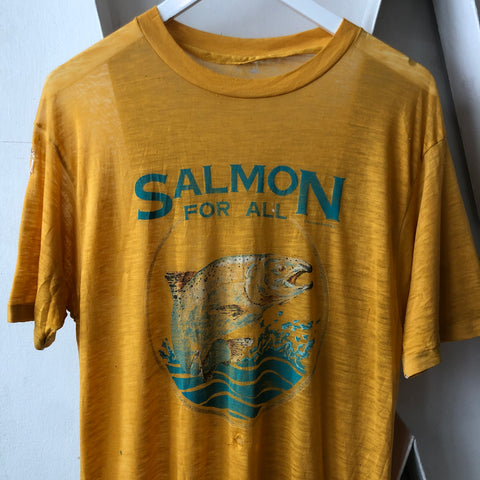 80's Paper Thin Salmon Tee - Large