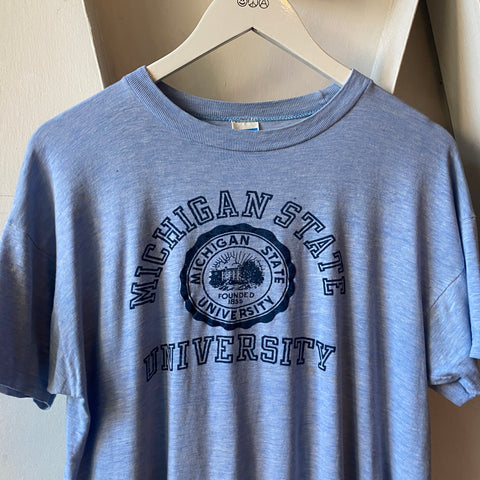 70's Champion Blue Bar Tee - XL