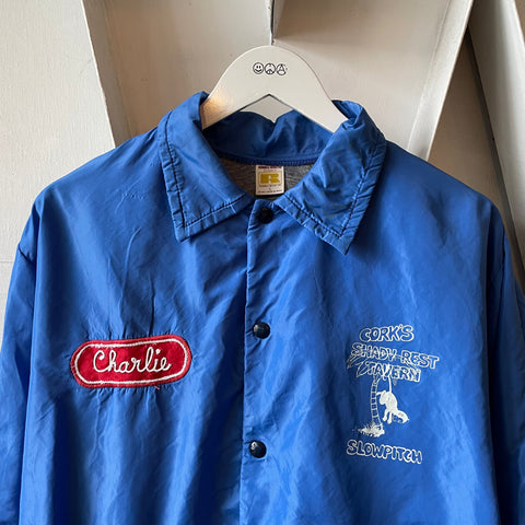 70’s Shady Rest Nylon Button-Up - XL
