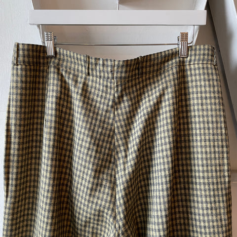 40’s Wool Checkered Trousers - 33” x 29.5”