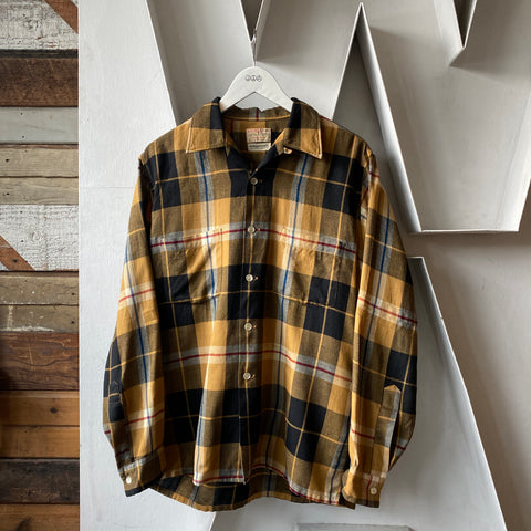 60’s Wool Blend Loop Collar Shirt - Medium