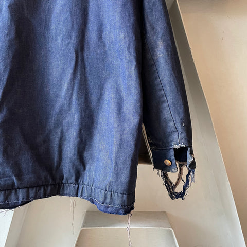 70’s Dark Denim Chore Coat - Large