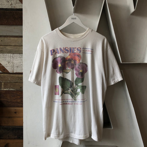 90's Pansies Tee - Large
