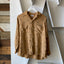 50's Clock Pattern Button Up - Medium