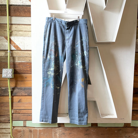 80’s Thrashed Dickies Painted Work Pants - 33” x 30”