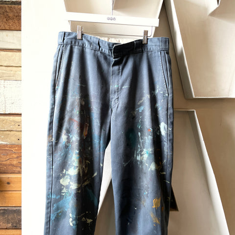 80’s Thrashed Dickies Painted Work Pants - 33” x 30”