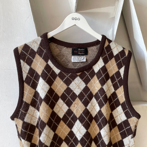 70’s Argyle Sweater Vest - Medium