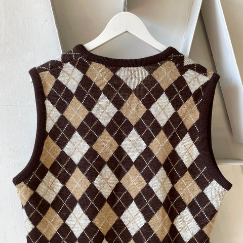 70’s Argyle Sweater Vest - Medium