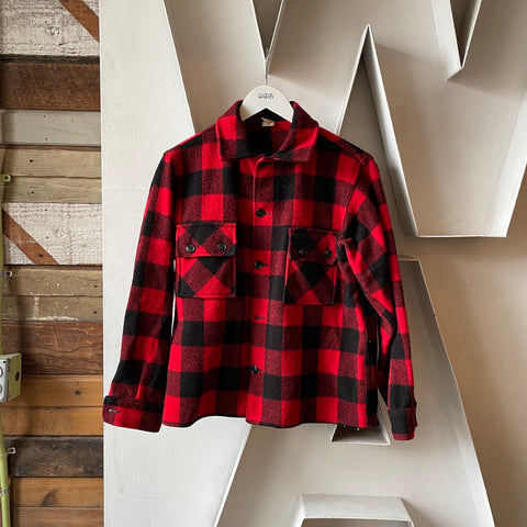60’s Buffalo Plaid Wool Jacket - Medium