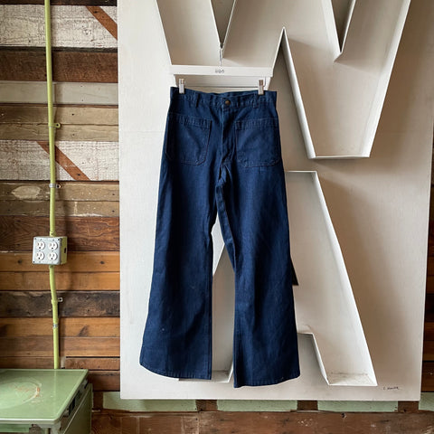 70’s Navy Dungarees - 28” x 28.5”