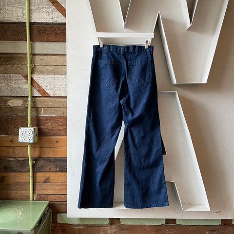 70’s Navy Dungarees - 28” x 28.5”