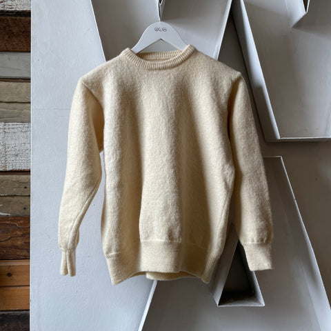 70’s Cream Wool Sweater - Small