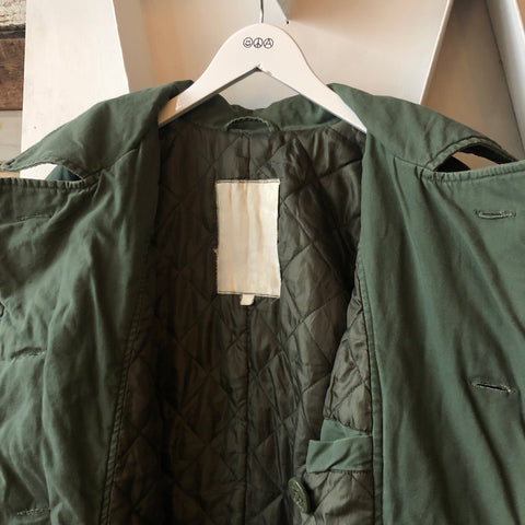 Lined Military Peacoat Style Jacket - Large