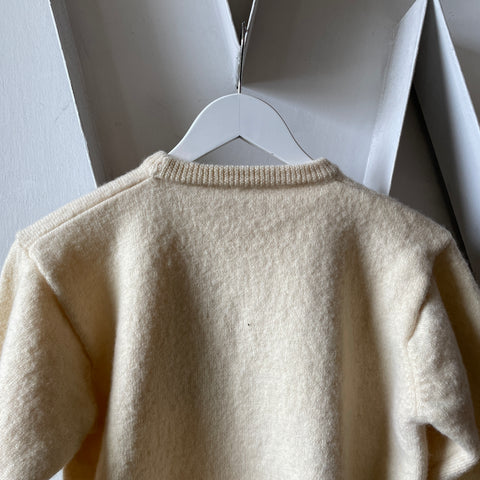 70’s Cream Wool Sweater - Small