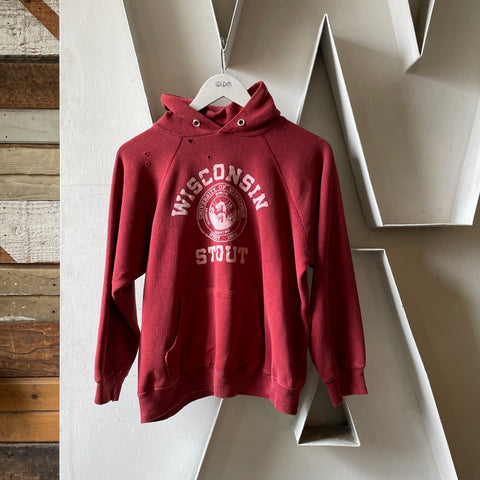 80’s Champion Wisconsin Stout Hoodie - Small