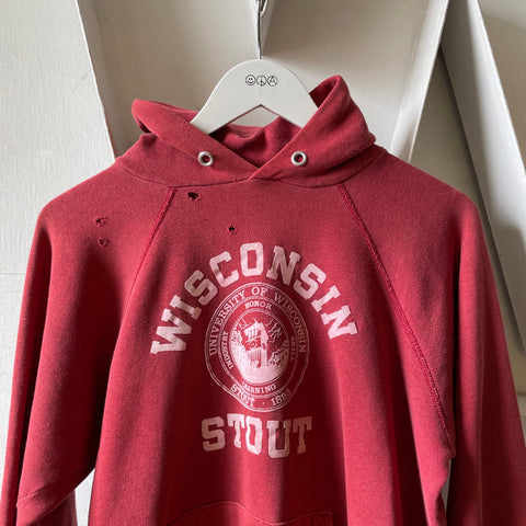 80’s Champion Wisconsin Stout Hoodie - Small