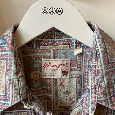 80's Wrangler Patterned Shirt - Large
