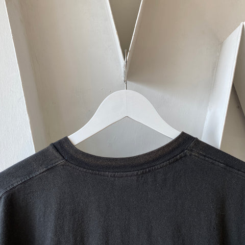 90's Black Pocket Tee - XXL