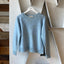 70's Blue Stained Sweater - Medium