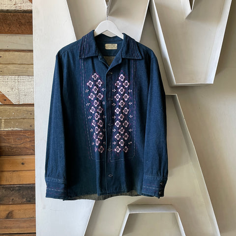 80’s Embroidered Mexican Chore Coat - Medium
