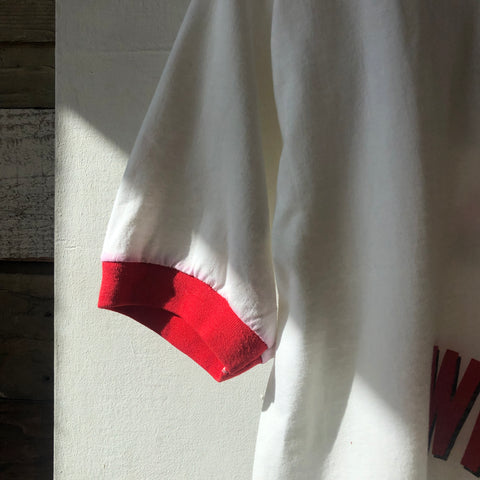 80's Wisconsin Badgers Ringer - Large