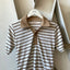 70’s Striped Knit Polo - Small