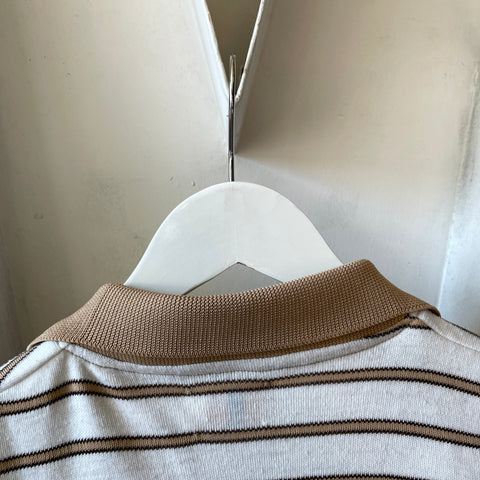 70’s Striped Knit Polo - Small