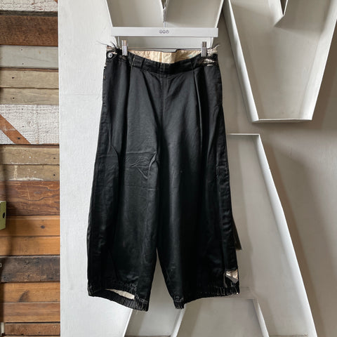30’s Satin Cropped Buckle Back Trousers - 28” x 19”