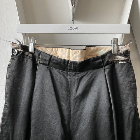 30’s Satin Cropped Buckle Back Trousers - 28” x 19”