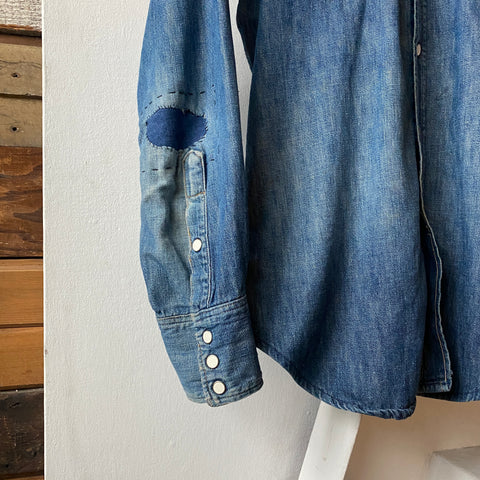 50’s Penney's Foremost Denim Western Shirt - Medium