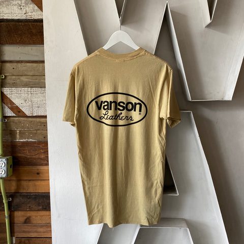 90's Vanson Leather Tee - Medium