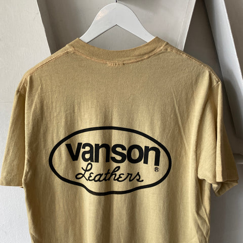 90's Vanson Leather Tee - Medium