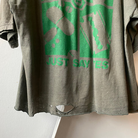 90's Thrashed & Cropped Type O Negative Tee - Large