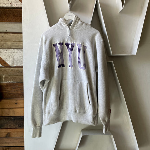 90’s Faded NYU Hoodie - XL
