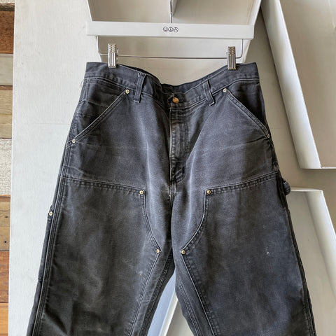 90’s Carhartt Faded Black Dungarees - 33” x 27”