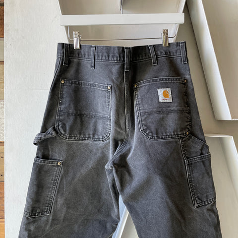 90’s Carhartt Faded Black Dungarees - 33” x 27”