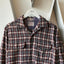 60's Loop Collar Flannel Button Shirt - Medium