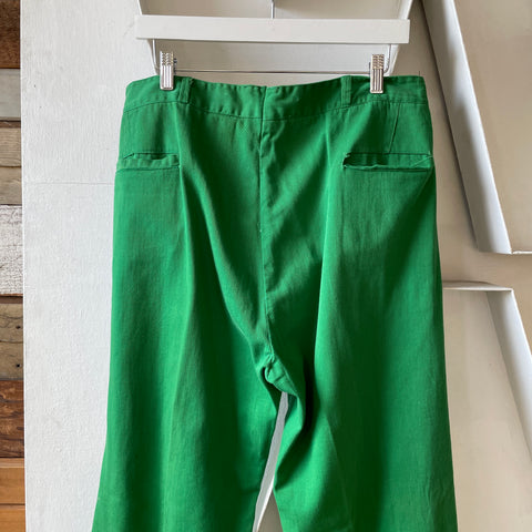 50’s Pleated Cotton Trousers - 33” x 32”