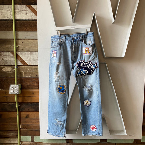 90's Patched Levi's 501 - 35” x 30”