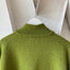 60's Green Zip Sweater - XL