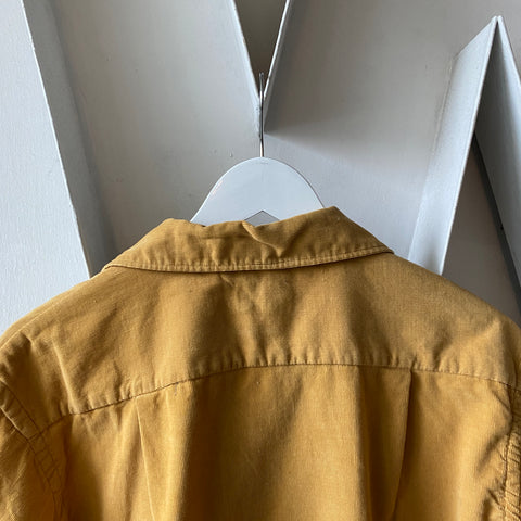 60's Corduroy Loop Collar Shirt - Large