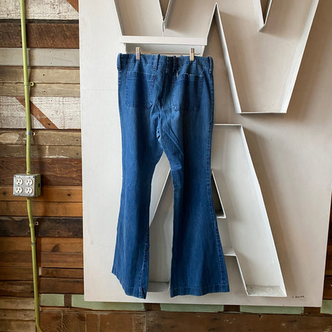 70’s Denim Sailor Pants - 33” x 31.5”