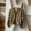 50’s Barclay Shaggy Striped Cardigan - Small