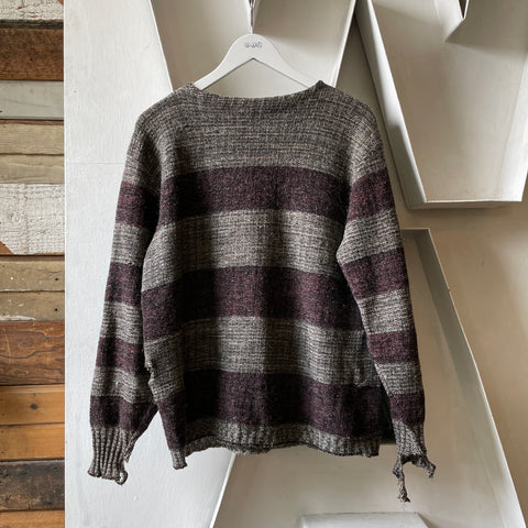 60’s Boat Neck Grunge Sweater - Large