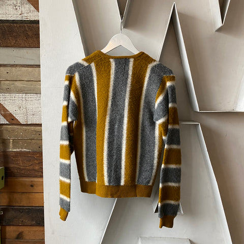 50’s Barclay Shaggy Striped Cardigan - Small