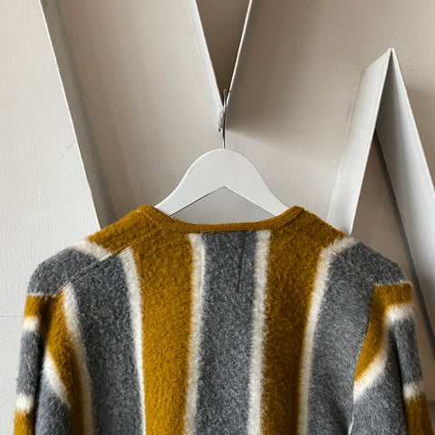 50’s Barclay Shaggy Striped Cardigan - Small