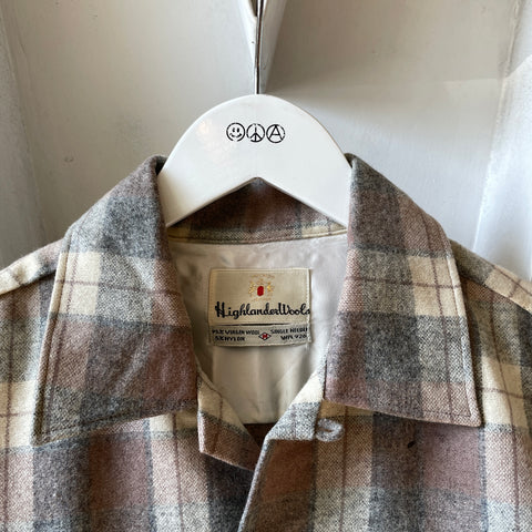 60’s Pastel Flannel Loop Collar - Large