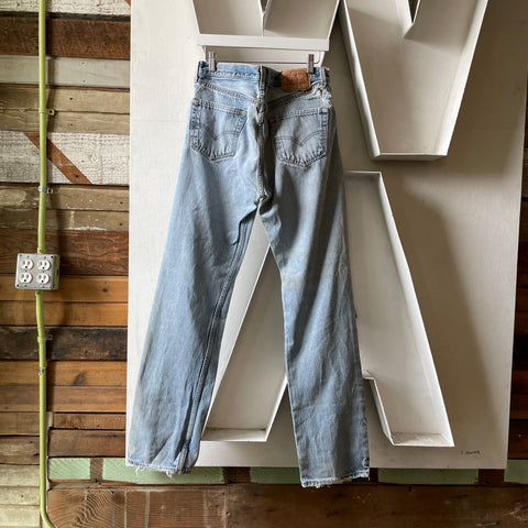 90’s Levi’s Thrashed 501 - 32” x 33”