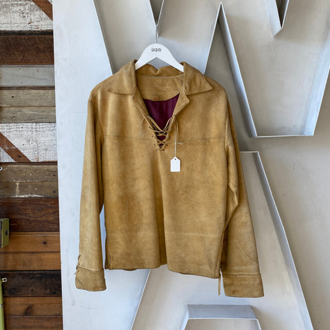 60's Leather Smock Coat - Small/Medium